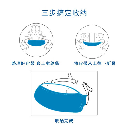 BVYA婴儿背带收纳袋 通用型背带可用 比威亚背带可用 烟灰色