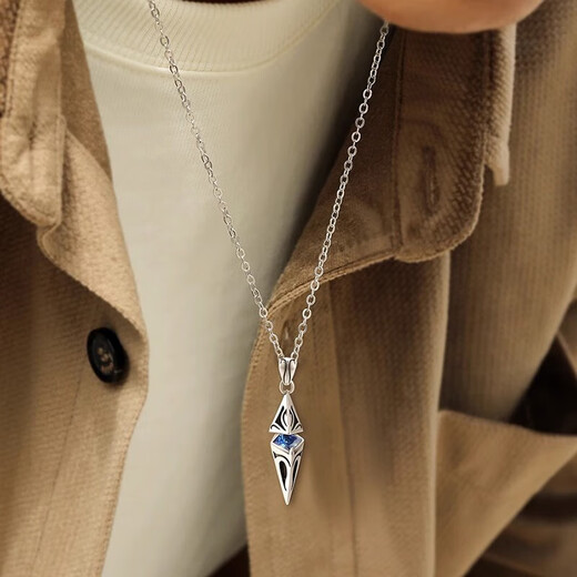 BJYL free engraving necklace men's high-end star pendant boys clavicle chain retro handsome trendy accessories niche necklace