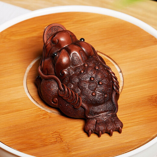 Wanhuyuan Zisha Tea Pet Ornaments Golden Toad Tea Table Pet Kung Fu Tea Set Accessories Tea Play Toad Lucky Ornaments Tea Table Ornaments Ingot Golden Toad