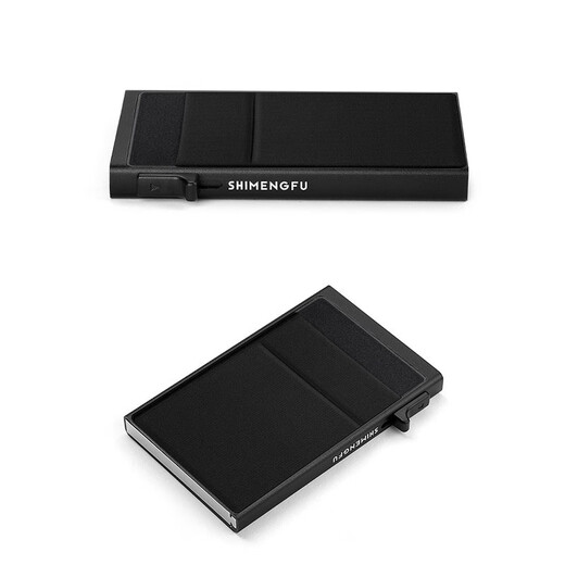 Qimo Anti-Magnetic Automatic Card Bag and Card Cover Shield RFID RFID Anti-theft Bank Card clip NFC Card de gran capacidad Gris