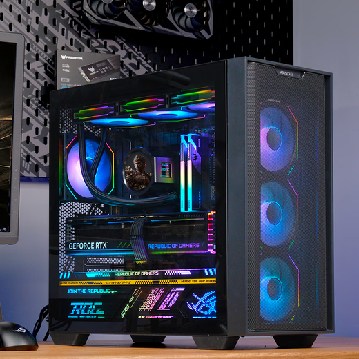 ASUS (ASUS) 7800X3D host 9700x RTX5060ti complete machine 5070 ASUS rog family bucket 5070TI game DIY desktop barebone assembly computer R7 9700X+RTX5070丨5