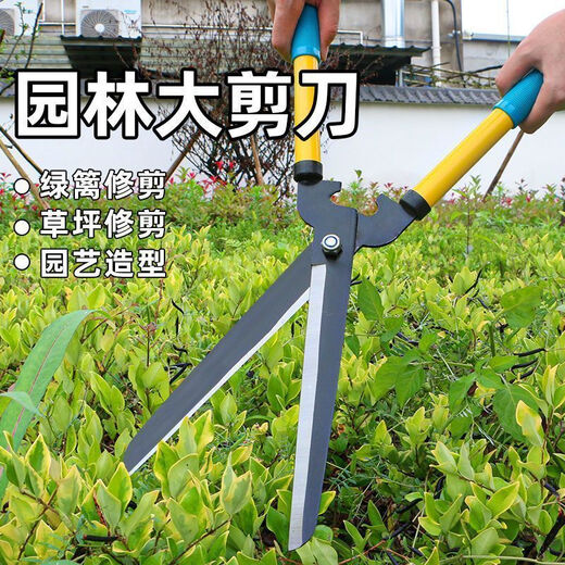 Yanran garden pruning shears, green lawns, hedge shears, large flower shears, garden pruning tools, special scissors for pruning branches, thick and super hard (1 pack)