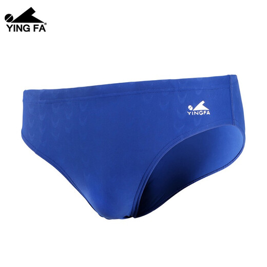 YINGFA swimming trunks men's sharkskin briefs racing chlorine-resistant training competition professional waterproof quick-drying swimming trunks Y9201-2 blue 2XL recommended waist circumference 86-90CM