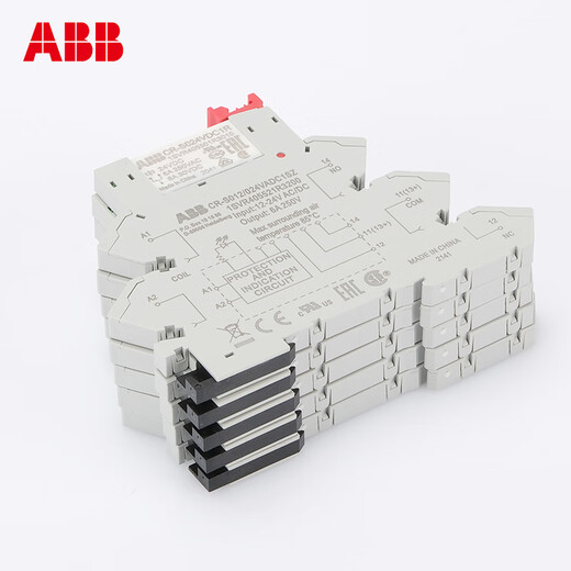 ABB thin film relay CR-S024VDC1R type CR-S024VADC1CRS middle 12V base 24V CR-SJB20-RED 20-pin red shorting strip
