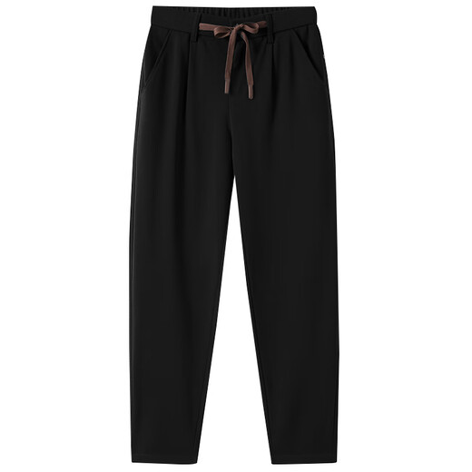 Markless New Slack Men's Casual Hosen Vierseitige elastische und leicht zu kontrollische intelligente Hosenhosen Männer CLB4855M-4 Schwarz 36