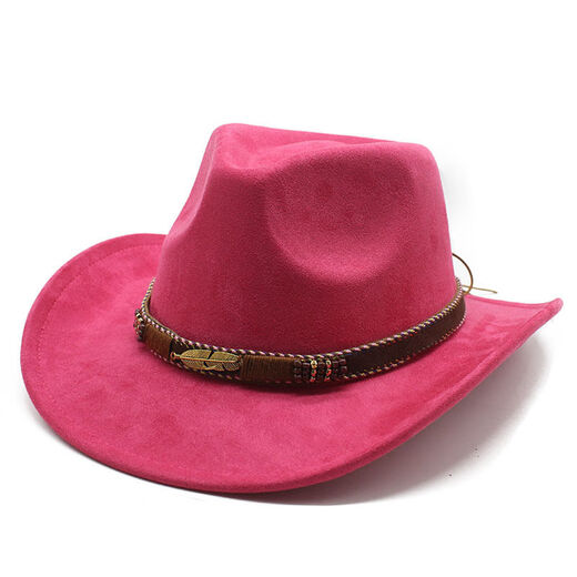 Nanbomaru white snowy cowboy hat for men and women Tibetan hat ethnic style suede texture feather cowboy hat khaki M (5658cm)