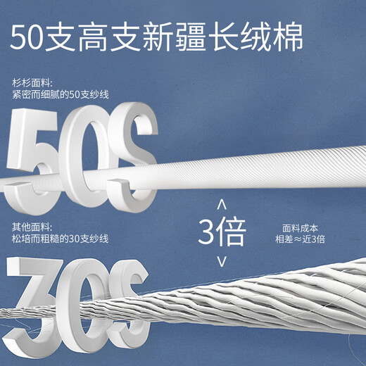 Shanshan 100% cotton T-shirt men's long-sleeved spring and autumn business casual solid color commuter lapel smooth embroidered bottoming shirt