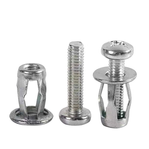 Deqi petal expansion nut lantern nut hollow iron plastic iron plate screw 4*20mm (pack of 10)