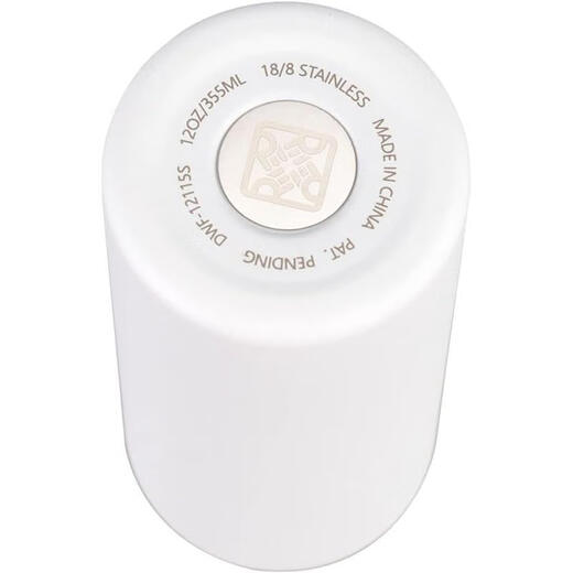 RevoMax [Courmoitique directement Japon] Cup thermique Ruihu thermique en acier inoxydable sans fil à froid, pas besoin de tordre le bouchon de la bouteille en quelques secondes, DWF-12115s Slim Frosted White 355 ml