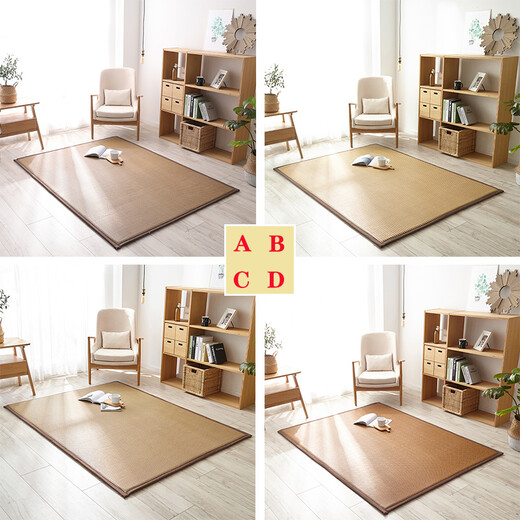 Rattan Matte verdickte Sommer im japanischen Stil Tatami Bodenmatte Schlafzimmer Stroh Rattan Matte Bödenbett faltbare Rattan Matte Muster eine benutzerdefinierte Größe 2 cm Dicke