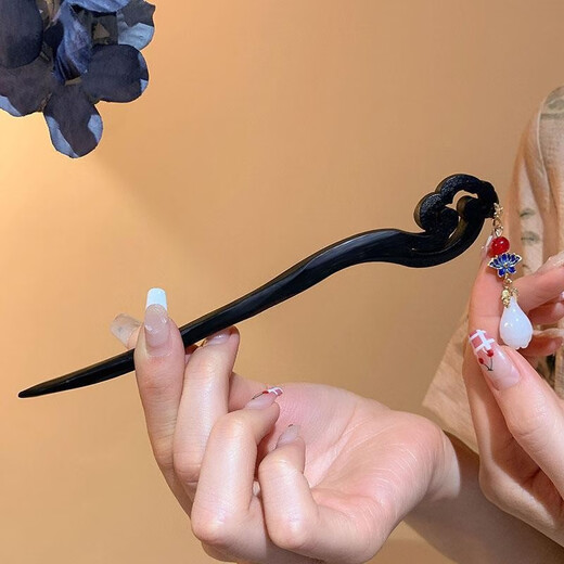 Love for two generations, new Chinese style hairpin for women, ancient style wooden hairpin, horse-faced skirt, Hanfu, daily hairpin, tassels, high-end hair accessories, gift box