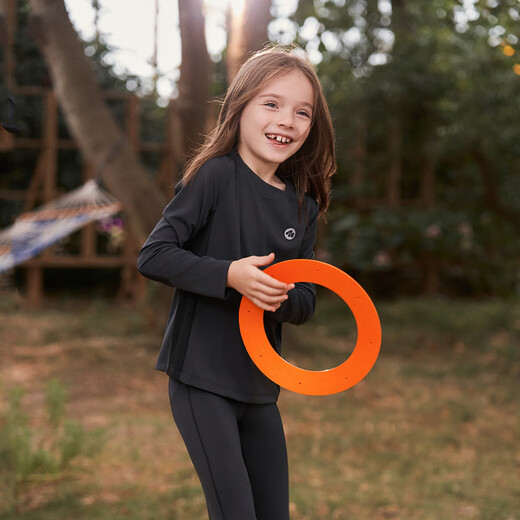 AIMER KIDS summer new product antibacterial cool cotton sunscreen children's T-shirt for boys and girls versatile T unisex long-sleeved moisture-absorbent quick-drying small ice skin rock gray AK281E763 130