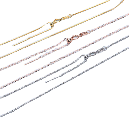 CEENIU Fat Donglai same style pt950 platinum pin chain 18k gold necklace Chopard chain rose gold color gold 0.6mm thick platinum box/chain total length 45 cm can be adjusted freely