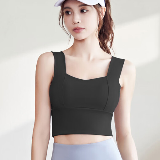 
Shercehman sports underwear women's shockproof gathering professional fitness running yoga anti-sagging bra beautiful back star black L