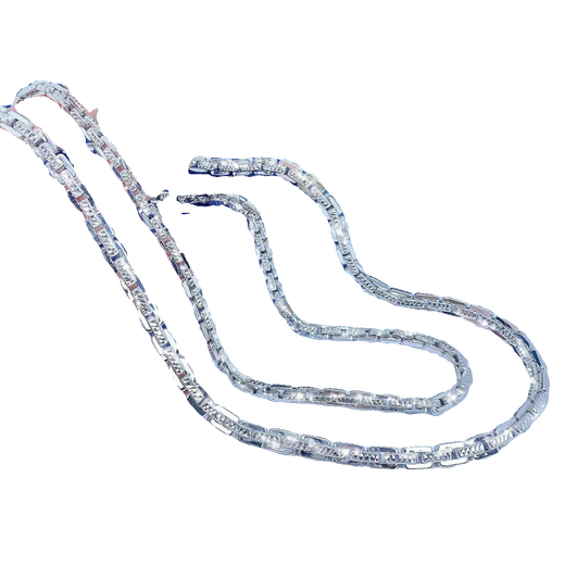 Junkiss Platinum Square Card Necklace Men's PT950 Platinum Domineering Thick Boss Chain Imitation Platinum Gold Car Flower Plain Gold Necklace