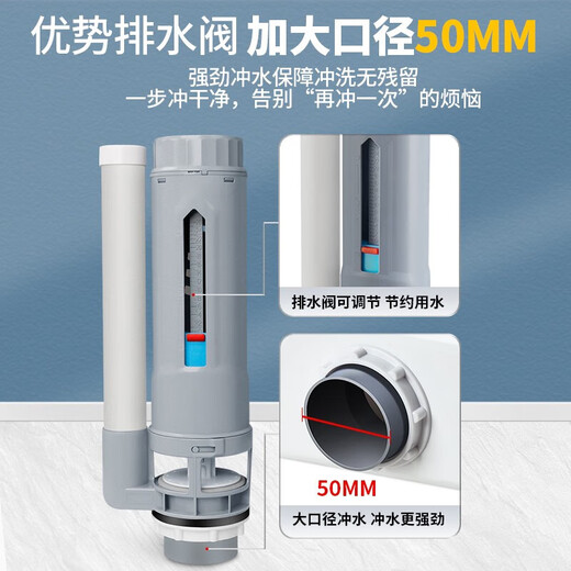 OLSA household squat toilet water tank adjustable 10L high-impact flushing tank bathroom toilet water tank A3 installation + installation 4-piece set