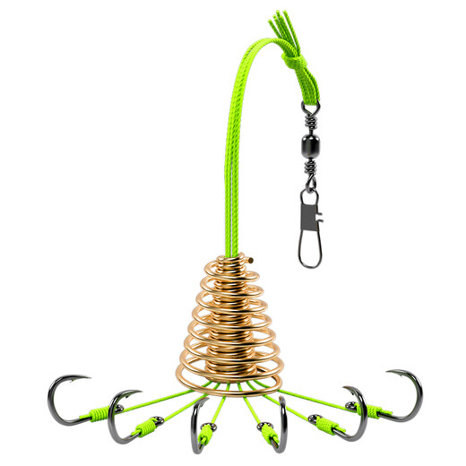 Sakurajima Explosive Hook Anti-Bottom Explosive Hook Large Spring Fish Hook Iseni Fish Hook Set Throwing Rod Sea Fishing Group Fishing Gear Accessories No. 8 Anti-Bottom Explosive Hook 4 Sets in a Box