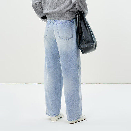 Weniger [gleicher Stil im Einkaufszentrum] 2025 Spring Neues Baumwollwaschblau -Scimitar Jeans 2p1e12240 958 Denim Hell Blue M.