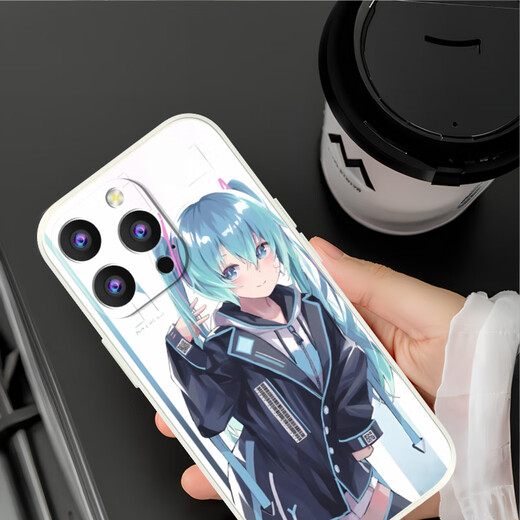 Kue Teow Hatsune Miku Apple Case de teléfono iPhone13Promax/12/XR Trendy Brand Honor 70/Play5 Huawei Nova11se/Xiaomi 13Pro Caso protector Reno11p Hatsune Miku 9708 SHARK STAR