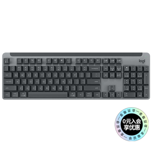 罗技（Logitech）K865机械键盘 无线键盘 104键全尺寸键盘 商务办公多设备长待机游戏电竞键盘（K845升级款） K865（茱萸粉）+任天堂个性键帽