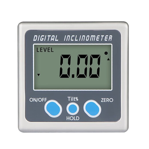 WD high-precision digital display inclinometer mini level inclinometer level ruler slope gauge electronic angle metal with magnet on three sides-A50