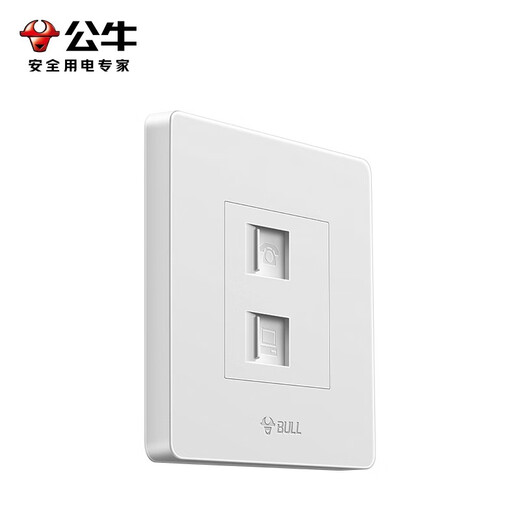 Bull (BULL) telephone network plug-in panel socket panel network cable telephone line socket [telephone computer (Category 5e)] G07 white
