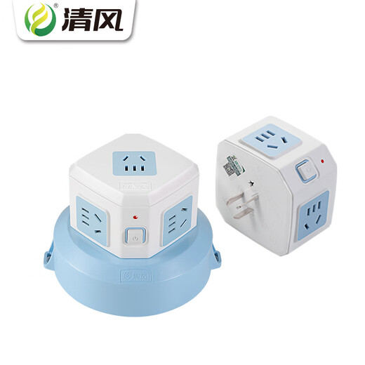 Qingfeng (kyfen) four-layer twelve-position five-hole multi-switch anti-overload socket new national standard total length 1.8 meters