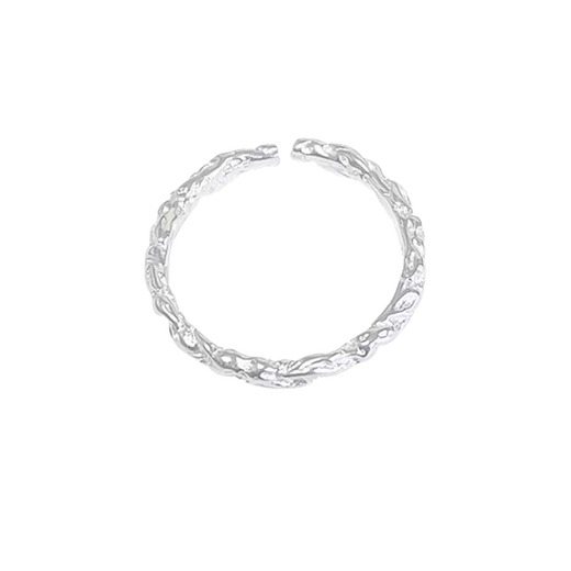 Bai Qixin ring female ring trend versatile personality simple design light luxury niche opening adjustable index finger gift thin ring adjustable wrinkled candy paper