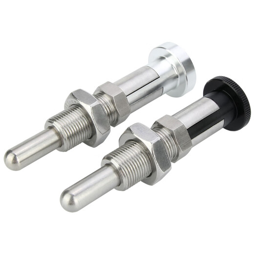 Renjuyi elastic stainless steel bolt knob plunger M20 stroke lengthened indexing pin elastic pull pin self-locking lock VCN553YJM201230121 natural color head plastic R