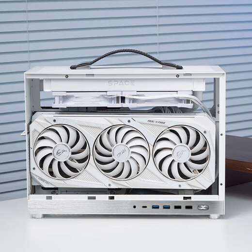 闪鳞S450Pro机箱便携式ITX手提TYPECmini台式机主机箱超迷你240水冷 S450Pro白色机箱 5.0显卡延长线