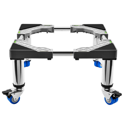 Waschmaschinensockel Edelstahl erhöhter mobiler Ständer automatische Trommel verstellbarer Ständer Kühlschrank Eismaschinenständer 8-beiniger Ständer Gesamthöhe 29–32 cm Grau 25 Rundrohr G25