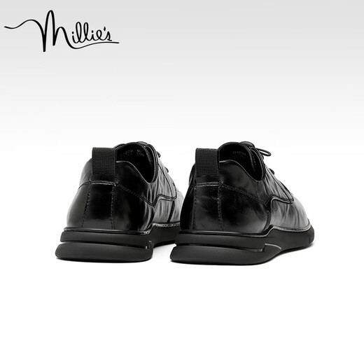 Millies Chaussures de commerce simples et polyvalentes pour hommes Commutation de chaussures en cuir décontractées pour hommes U1278 Black 42