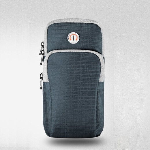 Running mobile phone arm bag, fitness and sports mobile phone bag, night running marathon equipment arm bag for men and women, large capacity Caspian Wolf Gray upgraded version (within 6.7 inches) double zipper