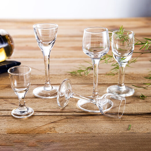 Jingling glass shot glass, one or two spirits glass, household wine cup, white wine glass, one cup, tall glass, wine glass, wine set, tall white wine glass, type B