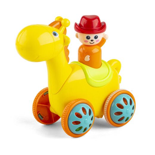 E7 Life Pressing Toys Return to Rickshaw Children's Car Learning to Climb Toys Infant Education Early Education Drop-resistant Children's Toys Pressing Toys Yellow Model [Little Giraffe]
