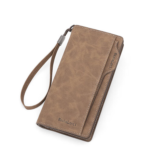 MashaLanti Men's Wallet Men's Long Wallet Wallet Fashion Clutch Large Capacity Coin Purse Card Holder Gift Box Father's Day Birthday Gift Practical for Dad, Boyfriend, and Husband