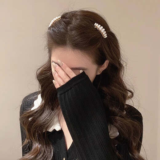 Chimera (CHIMERA) 2 pieces of noble and luxurious bangs hair clips spring clip ponytail clip half-tied one-word clip side hair accessories girl birthday gift