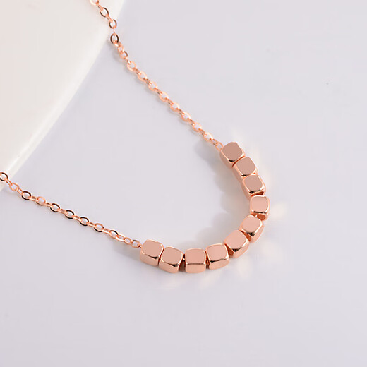 Yuyao 18k gold sugar cube beads small sugar cube gold rose gold necklace bracelet pendant loose beads gold beads diy accessories 4 regular version diameter 2.0 through hole beads-k yellow