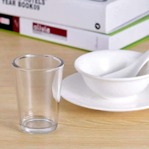 One Liang White Wine Glass Set Household Small One Small Wine Glass Two Liang Half Tempered Cup Beer Cup Water Cup 4 Liang 108 Tempered-Thickened 10 Pack