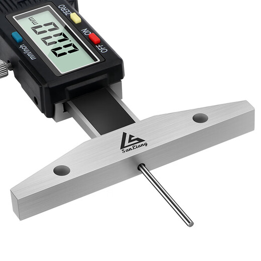 Three-quantity thin rod digital display depth gauge deep hole groove measuring instrument 0-150mm thin rod depth gauge 0-50 JD0003 thin rod digital display depth gauge 0-150mm