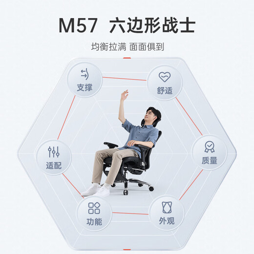西昊M57人体工学椅电脑椅电竞椅办公椅子老板椅人工力学座椅久坐