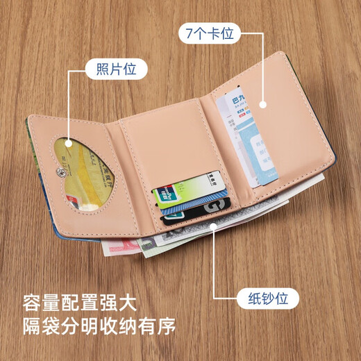 Qianjing Van Gogh Pintura al óleo Billetera Corta 2024 NUEVA MULTA MUJER CARDA DE MONEJA Bolsa Estudiante Diseño de nicho para hombres INSZ VAN GOGH PINTURA DE PINTURACIÓN ALEL ALEL ALA MAGNETIZACIÓN