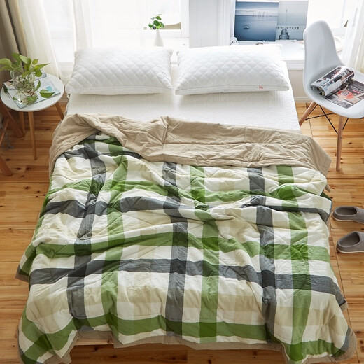 Arctic velvet 100% cotton summer quilt, washable inside and outside, 100% pure cotton inside and outside, air-conditioned quilt, double summer thin quilt, spring and autumn cotton quilt core, first look at Class A maternal and infant grade, 100% cotton inside and outside, 1.5*2m single summer quilt, machine washable, non-clumping