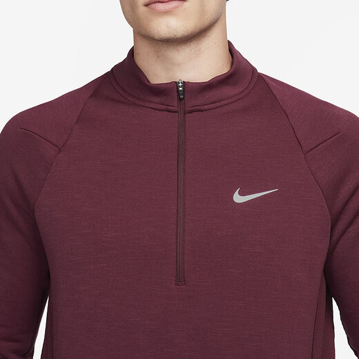耐克（NIKE）官方官网舰店长袖T恤男士春季新款运动服跑步训练健身立领上衣 FB8565-681暗红色 2XL