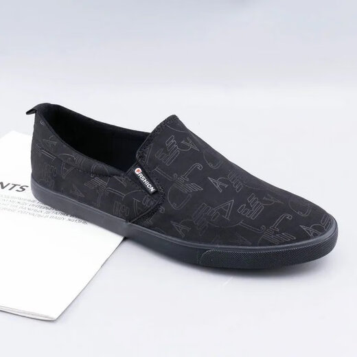 Belle Low Top Canvas Shoes Мужская обувь для весенней новой однофуточной педали обувь мужская старая пекинская штифта мужская повседневная ленивая туфли Belle Brand Fradship Special Price Clearance Black (6227 41