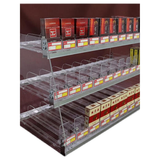Kehainuo cigarette shelf display rack automatic pop-up push-pull cigarette rack multi-layer cigarette pusher supermarket convenience store wall-mounted cigarette rack trapezoidal cigarette pusher three layers 11 columns with 33 kinds of cigarettes free