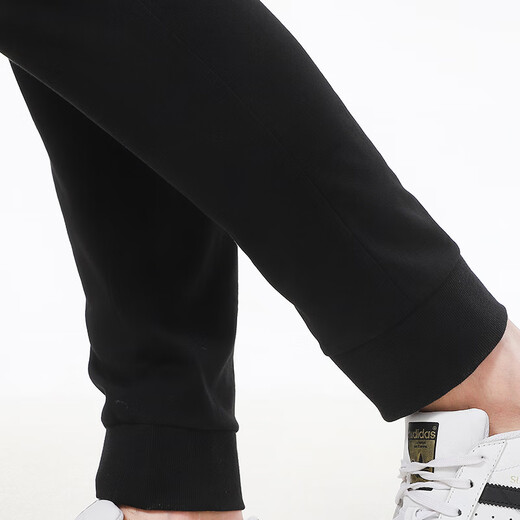 阿迪达斯 （adidas） 男裤 2025夏季新款运动裤针织卫裤黑色束脚长裤透气休闲裤子男 GK9226/黑色针织/单层束脚/主推 L