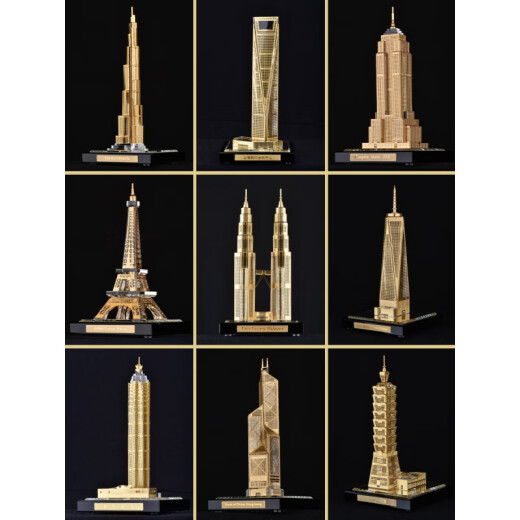IGIFTFIRE世界地标建筑摆件大楼高楼竣工纪念创意水晶房子模型制作定制礼品 迪拜哈利法塔 75*75*157mm