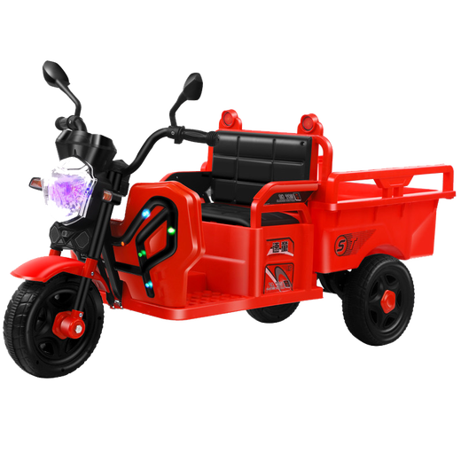 迪潇儿童电动车摩托遥控车带斗大号宝宝童车小孩玩具车儿童车 蓝色蓝牙+遥控款12v7a大电