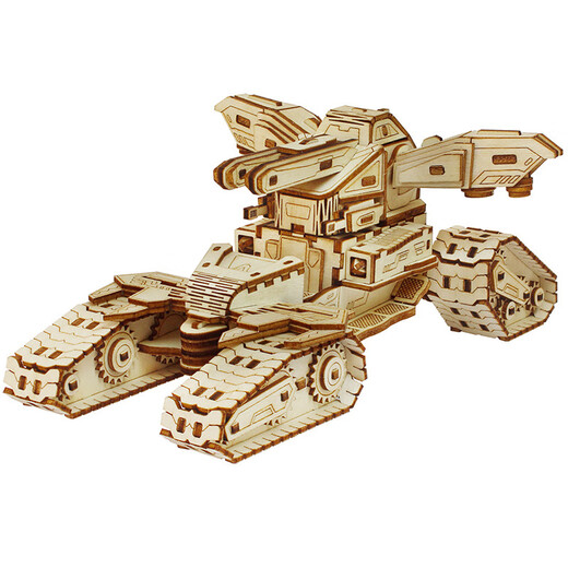 Tianzhixing assemblé des jouets 3 à 6 ans Train de réservoir en bois 3D Boîte à puzzle tridimensionnelle Modèle militaire Blocs de construction pour enfants [Nouveau produit] Angel Tank